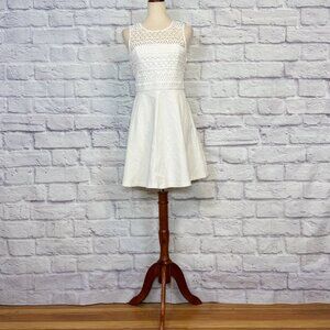 Forever New White Crochet Mini Dress